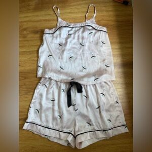 Pink Satin Espresso Martini Pajama Set